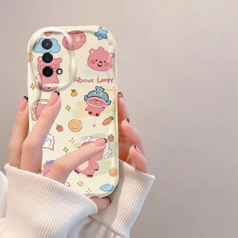 Thích Hợp Cho OPPO A74 A95 F19 F19S Reno 6 Lite 4G Bảo Vệ 3D TPU Mềm Hoạt Hình Dễ Thương Loopy Vỏ Điện Thoại Chống Sốc