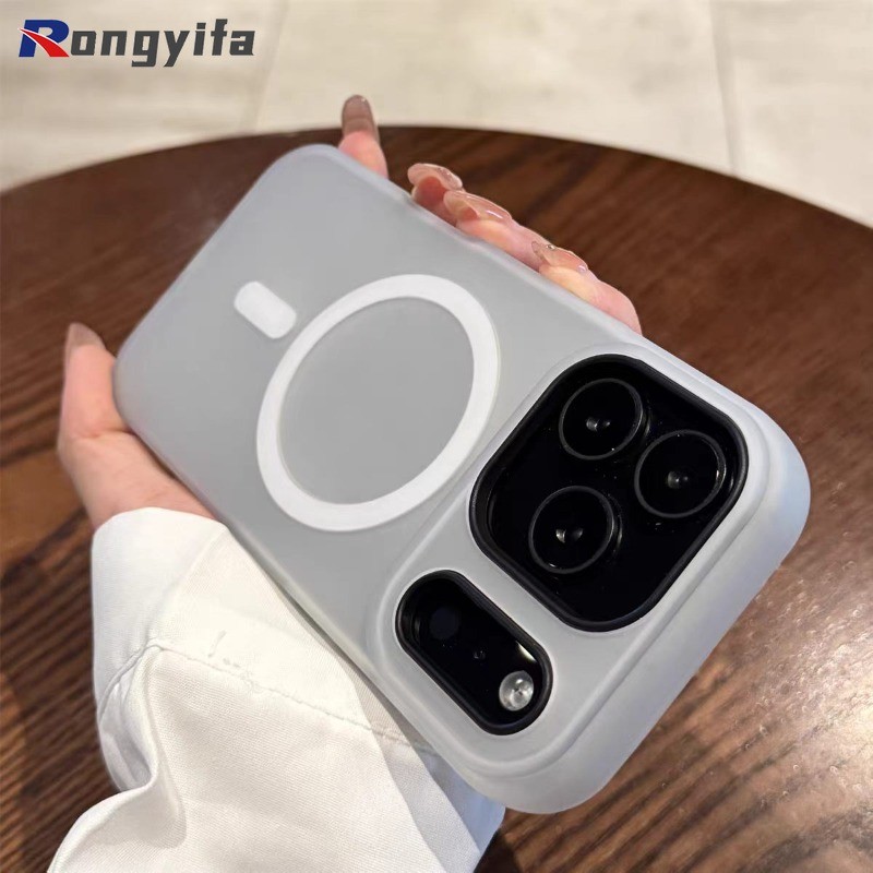Ốp lưng từ tính 2 trong 1 cho OPPO Reno 10 8 8T 8Z 7 Lite 7Z Pro Plus 5G 4G Vỏ điện thoại sạc không dây màu kẹo Vỏ chống sốc dễ thương