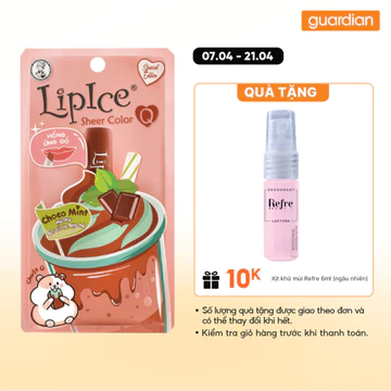 Son Dưỡng Có Màu Lipice Sheer Color Q Choco Mint Hồng Ửng Đỏ 2,4Gr