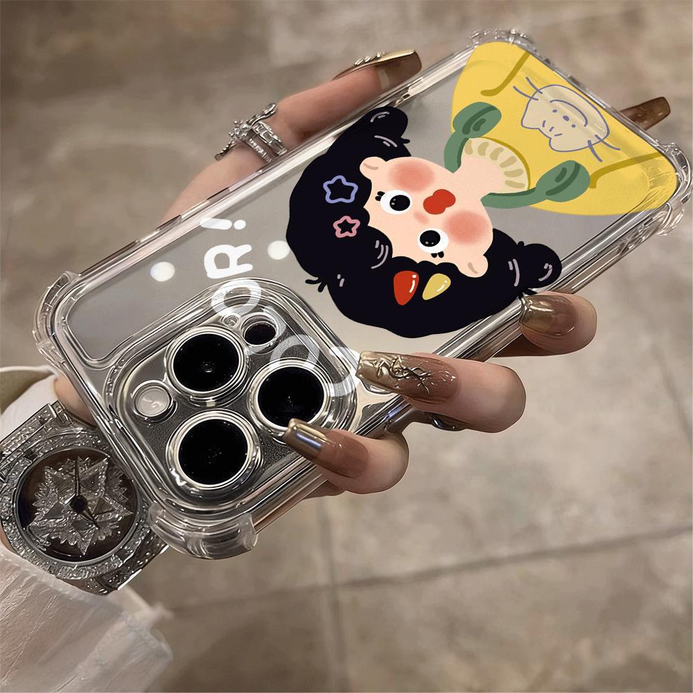 Ngọt ngào mát mẻ cô gái vẽ cho iPhone 17Air trường hợp iPhone 16/15/14 Quad chống ngã