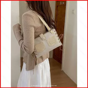 GC2 2026 Retro Denim Túi Đeo Vai Phong Cách Đa Năng Dung Tích Lớn Đi Lại Túi Tote CG2