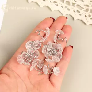 Ge 100 Chiếc Đầu Trong Suốt Xoắn Chân Cố Định Dây Buộc Cho Bọc Chăn Ghế Sofa Trang Trí Sửa Chữa Rời Drapery Chân n