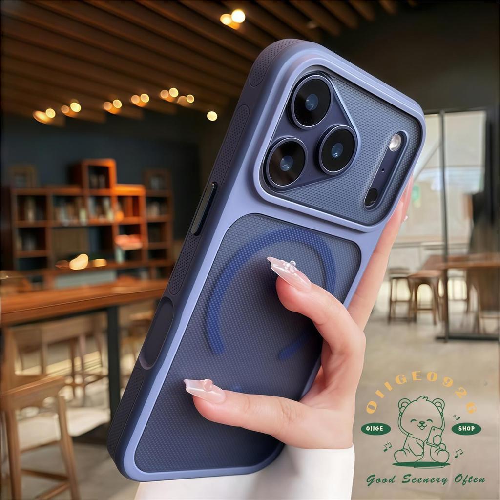 【 Ốp lưng iPhone17 】 Túi khí điểm sóng da cảm giác thu hút từ tính Vỏ điện thoại iphone17 Pro Max 16 15 14 13 12 cho vỏ iPhone Vỏ mềm silicon TPU chống sốc
