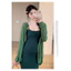 Bộ đồ bà bầu mùa hè gồm váy và cardigan dáng rộng