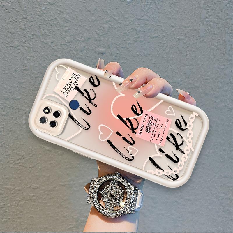 Ốp Lưng Cho Realme C12 C25 C25S C21Y C25Y C15 Narzo 30A Narzo 20 Vỏ Điện Thoại Silicon Mềm Hoạt Hình TPU Giống Như Cô Gái Âm Nhạc Mắt Thiên Thần Ốp Lưng Chống Sốc