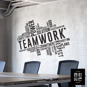 Đội Văn Phòng Văn Phòng Vinyl Dán Tường Nền Cửa Sổ Kính Trang Trí Cửa Teamwork Thành Công Doanh Nghiệp Truyền Cảm Hứng Tiếng Anh Decal Công Ty