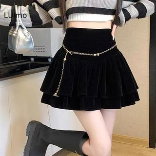 Váy nữ LUImo cao cấp nhung, phù hợp mặc hàng ngày vào mùa thu