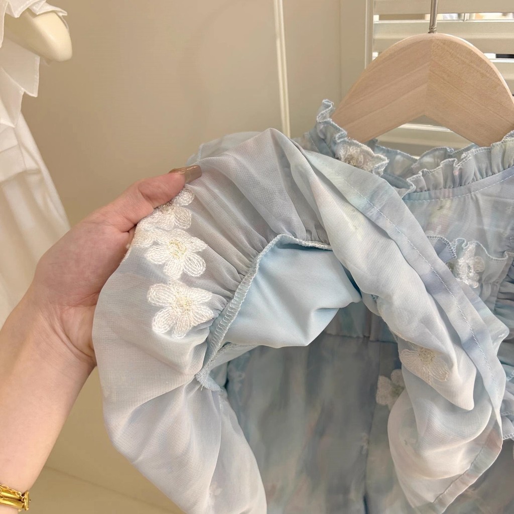 Bộ Đồ Bé Gái Mùa Hè Phong Cách Mới Bé Gái Ngọt Ngào Áo Sơ Mi Cho Bé Quần Short Thời Trang Bộ Đồ Hai Mảnh