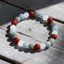 Vòng tay đính cườm pha lê Unisex - Đá đỏ mặt trăng Aquamarine Labradorite- Tăng cường giấc ngủ thủ công - 2026 Hàng mới về