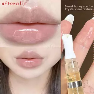 AFTEROF Son Bóng, Bút Dầu Môi Dưỡng Ẩm Không Dính, Hương Vị Ong Dễ Thương Sáng Bóng Hydrating Môi Trang Điểm Chăm Sóc Môi