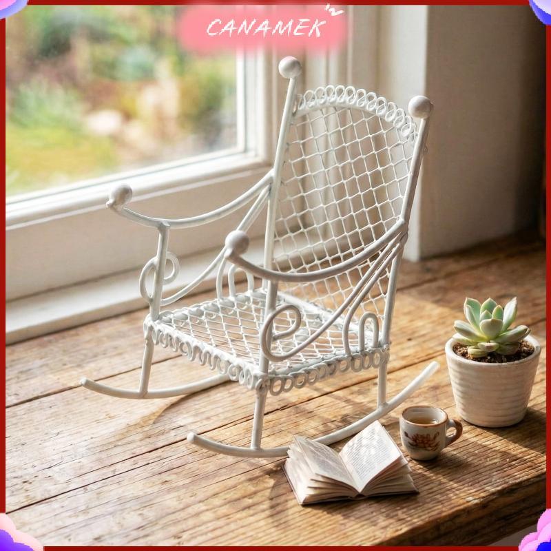 CANAMEK 1 / 3 Chiếc Nhà Búp Bê Sân Vườn Trưng Bày Trang Trí Chống Đỡ Phụ Kiện Thu Nhỏ Bàn Ghế Đồ trang trí Nhỏ Trang Trí Nhà Sắt Nội Thất CSF