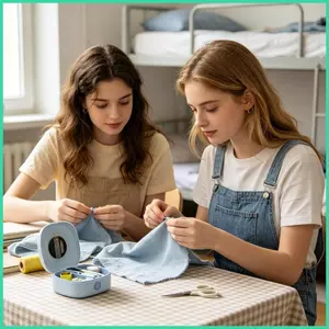 Bộ May Di Động Kim Và Chỉ Sắp Xếp Hộp May Người Tổ Chức Cho Nữ Người Lớn Du Lịch Thủ Công Thêu sonlekvn