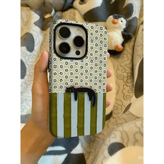 Ốp Điện Thoại Thích Hợp Cho Họa Tiết iPhone Mèo Nhỏ Đen Thích Hợp Cho iPhone17 / 16 / 15 Điện Thoại Di Động 14 Hai Trong Một 12 Phim 11 Độc Đáo 78 Nữ Bảo Vệ LNTB