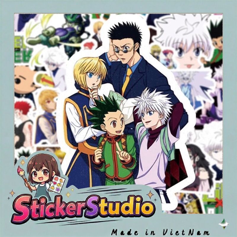 60 sticker hunter x hunter Gon killer siêu đẹp trang trí dụng cụ học tập notebook sách vở siêu ngầu