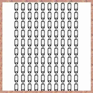 Thẻ vòng chìa khóa (100 chiếc màu đen) (R F C V)