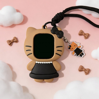 Ốp bảo vệ silicon Hello Kitty màu đen Thích hợp cho iwatch S11 10 9 8 7 ULTRA 6 5 4 SE 3 2 1 Size 38mm 40mm41mm42mm44mm45mm49mm
