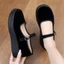 Giày Vải Nữ 36958 / Old Beibei Giày Vải Nữ Phong Cách Mới Authentic Chống Trơn Trượt Đế Mềm Giày Công Sở Rượu Làm Việc Đen Đế Dày Mẹ