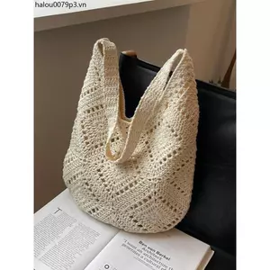 Túi xách nữ Handmade 2024 Túi đeo vai dệt kim phong cách mới