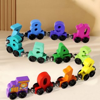 Đồ Chơi Đoàn Tàu Số Nam Châm Bằng Gỗ Với 12 Toa Số Giáo Dục Sớm Cho Bé Phát Triển Tư Duy Trí Tuệ-ALINE