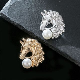 Trâm cài hình ngựa NCE với đá lấp lánh, lapel pin động vật sang trọng - quà tặng độc đáo