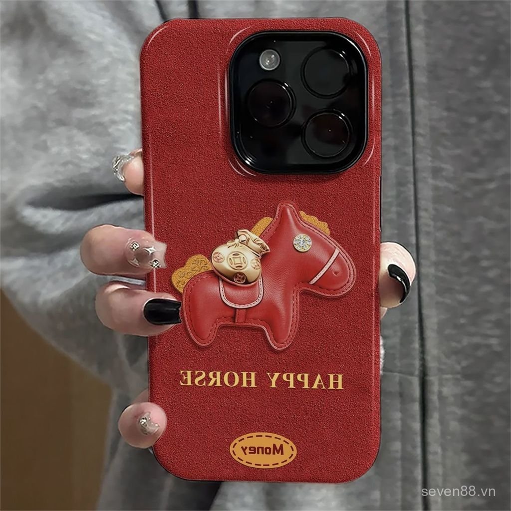 Ốp Điện Thoại Thích Hợp Cho iPhone 11 12 13 14 15 16 17 Pro max Plus Air Lucky Bag Pony Chống Sốc Vỏ Bảo Vệ Chống Sốc Bao Gồm Tất Cả U4F1