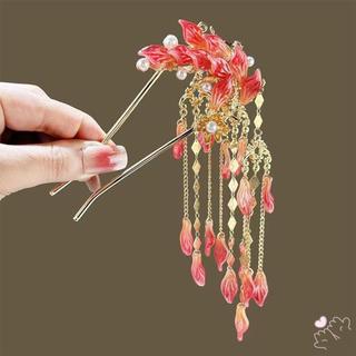 Hình chữ U kẹp tóc hợp kim phong cách Trung Quốc, phụ kiện tóc đẹp cho ngày lễ
