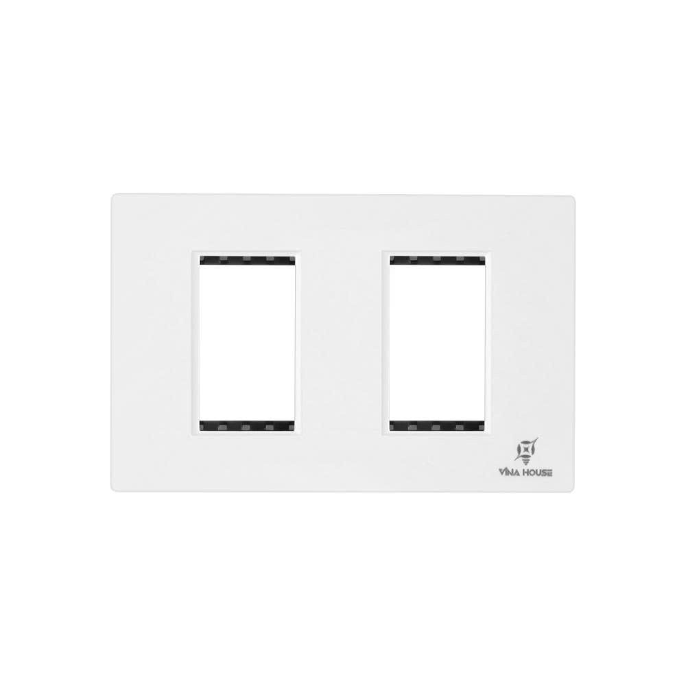 Mặt ổ cắm công tắc điện vỏ PC trắng VinaHouse, bền đẹp, đễ lắp đặt an toàn điện