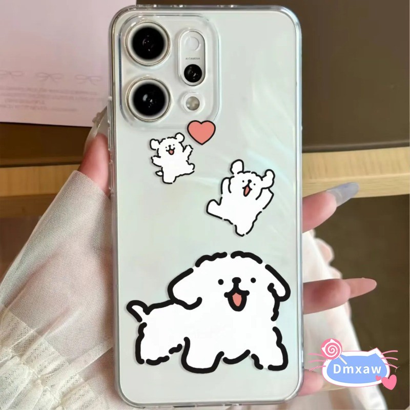 Ốp Điện Thoại Chú Chó Dễ Thương Cho Samsung Galaxy A91 M80S A7 2017 A73 A72 A71 A70S A57 A55 A54 A53 A52S A52 A51 A50 A50S A42 A37 A36 A35 A34 A33 A32 A31 A30 A30S 5G 4G Vỏ Mềm Ốp Lưng