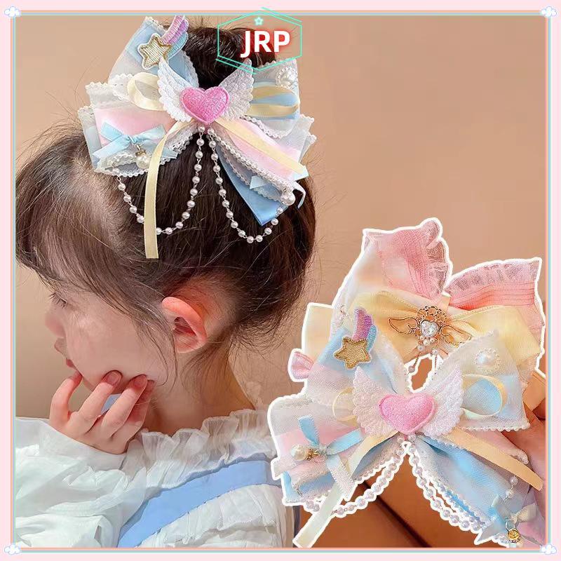 JRP Thời Trang Công Chúa Nơ Kẹp Tóc Barrettes Phụ Kiện Tóc Trẻ Em Dễ Thương Ngọt Ngào Bé Gái Mũ Đội Đầu Tóc JRP