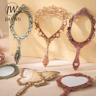 JIANWU Gương Giấc Mơ Cũ Series Vintage Gương Rỗng Phong Cảnh Chất Liệu Cắt Dán Thêu Sò Nhãn Dán Sáng Tạo Tạp Chí Văn Phòng Phẩm