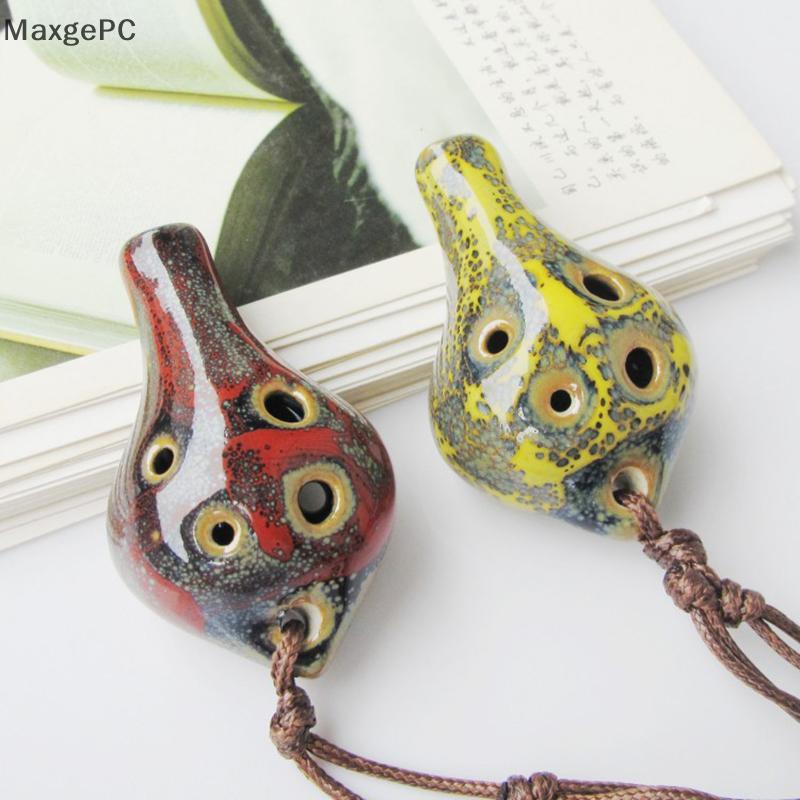 Cod 6 lỗ nhỏ Ocarina sáo người mới bắt đầu nhạc cụ du lịch lưu niệm phụ kiện mặt Dây Chuyền Gốm mới