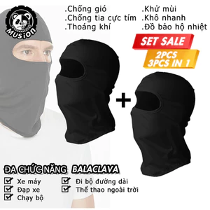 Mua ngay Set Sale! Khăn Quàng Cổ Mặt Nạ Balaclava Thoáng Khí Cho Xe Máy & Hoạt Động Ngoài Trời - Chống Tia Cực Tím