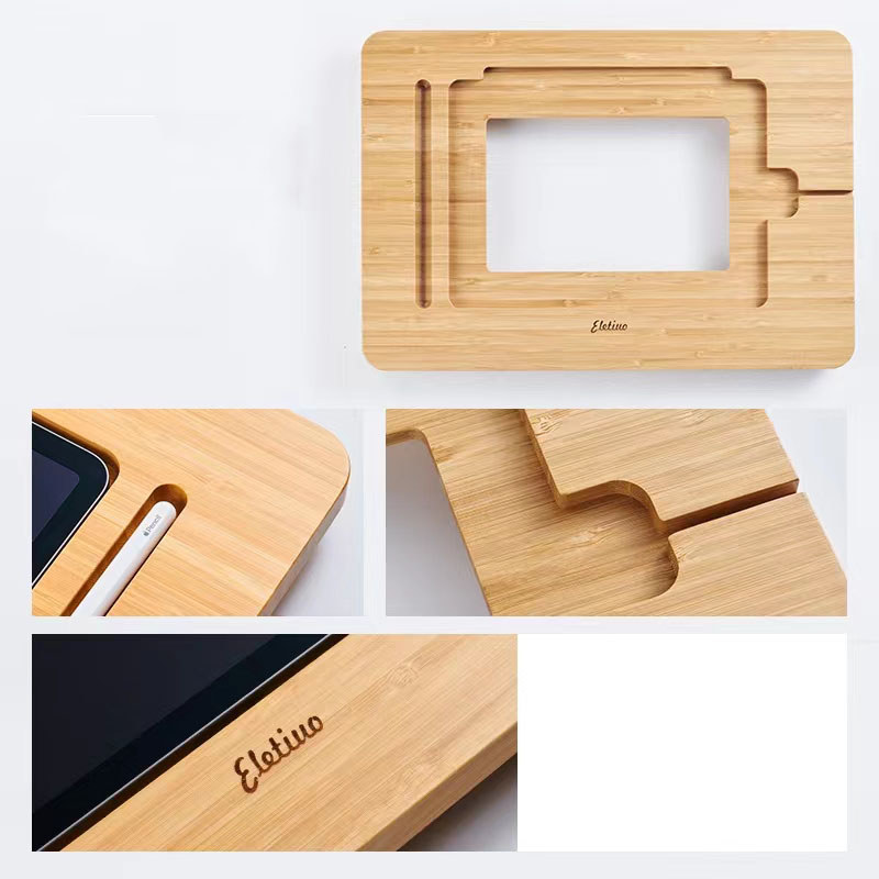 Giá đỡ IPad tre có thể gập lại nhiều góc có thể điều chỉnh để vẽ – Giá đỡ máy tính bảng đa năng Tương thích với thiết bị 11 "-12,9"