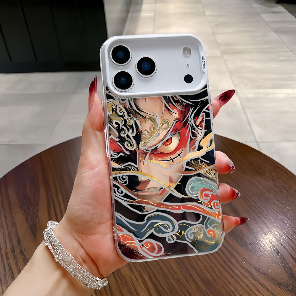 Dành Cho iPhone 17 Pro Max 16 Pro / 15 14 13 One Piece Luffy Của Kanagawa Micro Frosted Ốp Điện Thoại iPhone 12 11 X Xr 7 8 SE Vỏ iPhone Chống Sốc