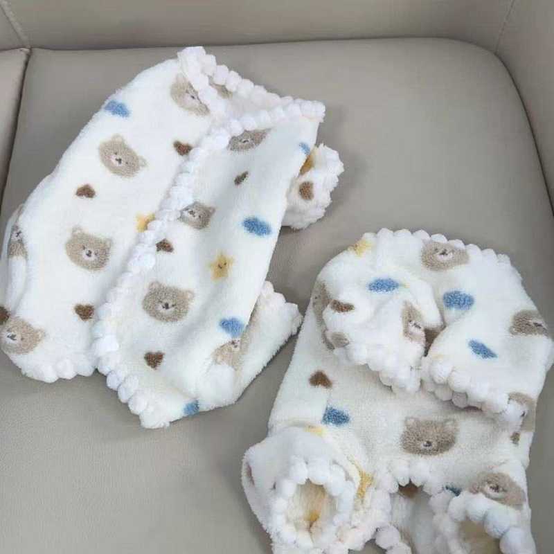 【Ready Stock】 Small Dog Pet Home Cartoon Four-Legged Pajamas Female Canine Cat Bag Belly Fluffy Jacket Autumn and Winter Belly Protection Warm Prevent Catching Cold 5bdx