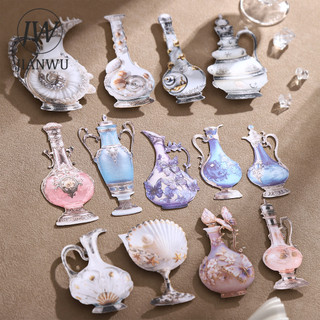 JIANWU Rococo Bộ Sưu Tập Series Vintage Bướm Hoa Chai Vật Liệu Phong Cảnh Cắt Dán Sáng Tạo Tạp Chí Văn Phòng Phẩm