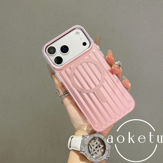 Hút từ tính sóng đầy màu sắc thích hợp cho vỏ điện thoại Apple iPhone 17 Promax lỗ lớn chống rơi 16pro chống vân tay 15 / 14 / 13 Vỏ bảo vệ tối giản