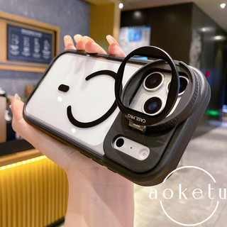 Giá đỡ bọc ống kính kính tròn phù hợp với vỏ điện thoại iPhone 17 Promax iPhone 16 Monster 15 trong suốt cao 14 hút từ tính 1 vỏ bảo vệ chống rơi