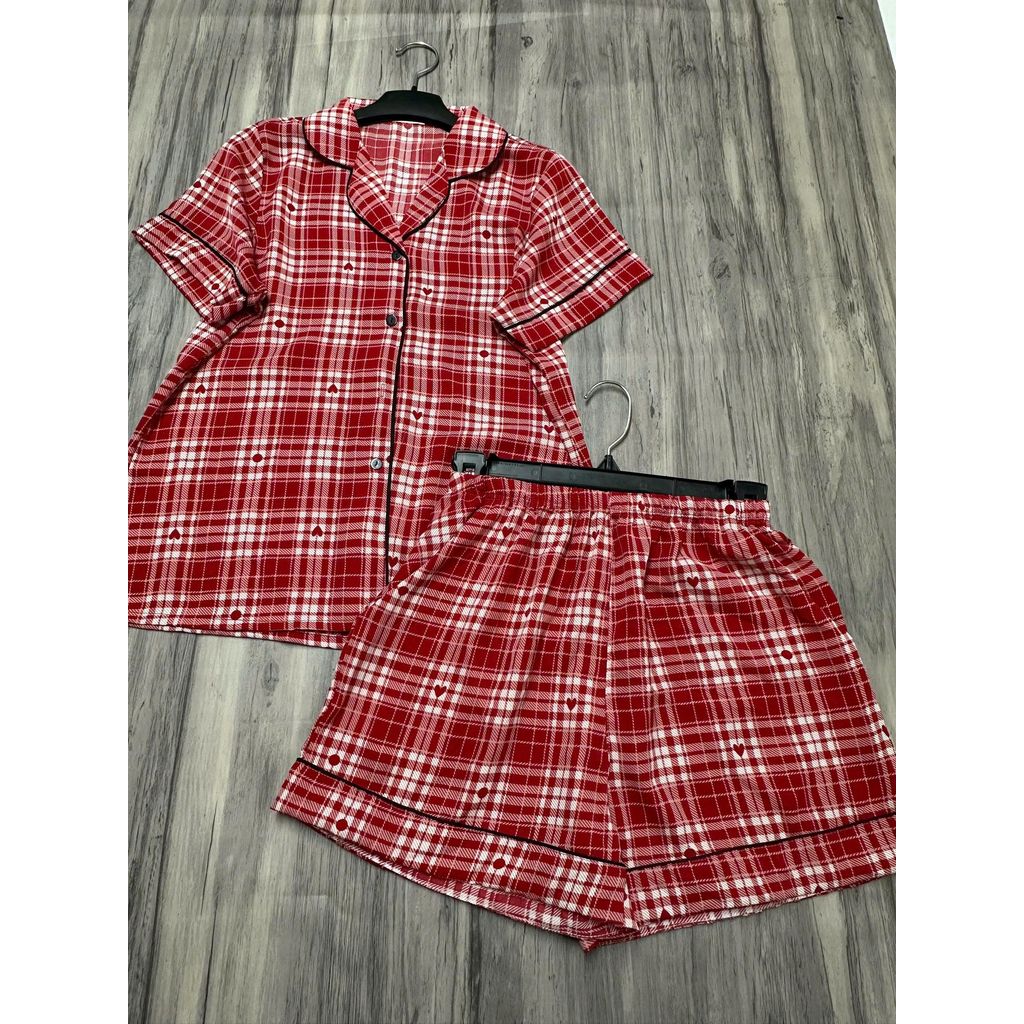 Quần Đùi Set Bộ Pyjama Viền Lé Tay Ngắn Quần Đùi Lụa Mango Cao Cấp Fom Từ 45 Đến 58kg Màu Sắc Đa Dạng
