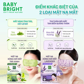 Mặt Nạ Xông Hơi Mắt Trà Xanh Baby Bright Sleep Well Green Tea Heating Eye Mask 1 Miếng