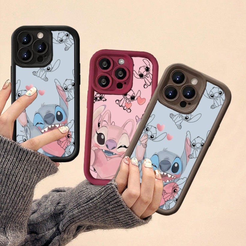 Tương thích với Tecno Spark 40C 40 Pro + GO2 2S Camon 40 Pro 40 Premier 10C POVA6NEO Ốp Điện Thoại Dễ Thương Stitch Thiên Thần Trái Tim Tình Yêu Silicon Mềm