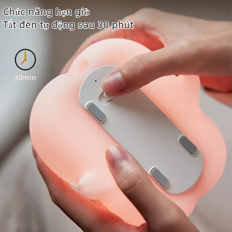 Đèn Ngủ Silicon USB Sạc Cảm Ứng - Đèn Để Bàn Dễ Thương Quà Tặng Sinh Nhật Trang Trí Phòng Ngủ