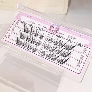 11-12mm C Curl Anime Lash Phân đoạn cụm mi truyện tranh dành cho người mới bắt đầu & người thành thạo Thân thiện
