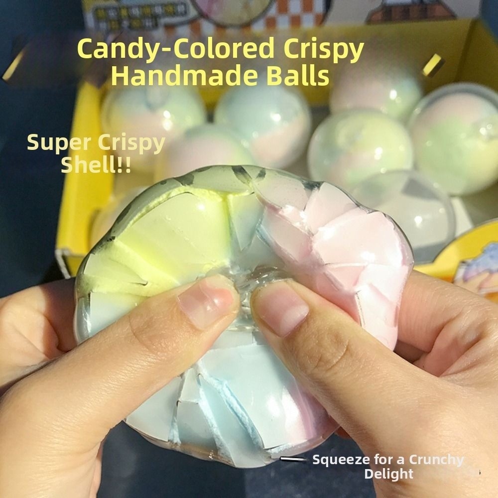 SAIA Rainbow Crispy Balls, Soft Stress Relief Bóp Bóng Fidget giác quan, Quà tặng có thể định hình Không phục hồi Đồ chơi Pinch giải nén có thể tái sử dụng Văn phòng Thư giãn tại nhà