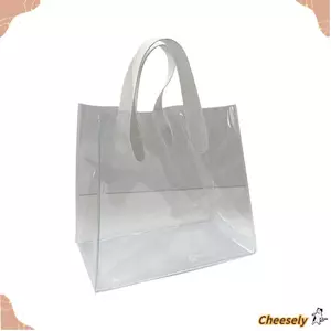 Túi mua sắm trong suốt CHEESELY, Túi Tote trong suốt có tay cầm, Túi quà tặng cầm tay PVC chất lượng cao