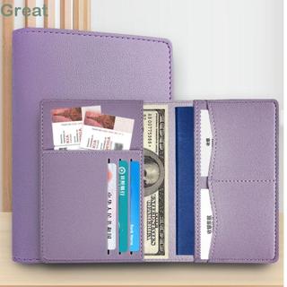 Túi đựng hộ chiếu GREA, Khe cắm thẻ nhiều chức năng Vỏ hộ chiếu PU, Giá đỡ vé Vỏ bảo vệ hộ chiếu dung lượng cao