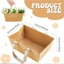 BEABOUT 4 / 8 / 12 / 16 Giỏ Giấy Kraft, Giấy Kraft Chống Thấm Nước Kraft Tông DIY Giỏ, Giỏ Trống DIY Có Tay Cầm Hộp Hoa Giấy Sinh Nhật