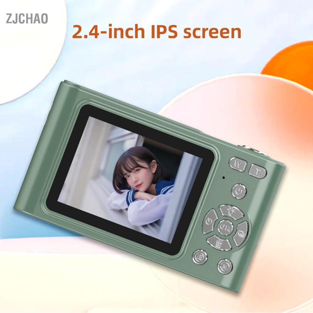 zjchao Máy ảnh kỹ thuật số 4K Máy quay video 48MP Màn hình 2,4 inch Zoom 16X Chống rung Nhận diện khuôn mặt Hiệu ứng làm đẹp Chuyển động Pin flash tích hợp