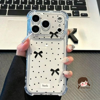 Ins Style Bow Tie Ốp Điện Thoại Trong Suốt Cho Google Pixel 10 Pro XL 9A 9 Pro XL 8A 8 7 Pro 7A 6 Pro 6A 5 5A 4 XL 4A 3 3A XL 4G 5G Vỏ Sang Trọng Đơn Giản Chống Rơi Ốp lưng mềm