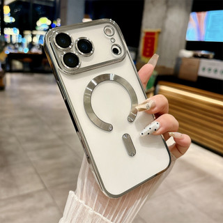 Ốp lưng iPhone chống sốc chống trầy, viền mạ điện, bảo vệ camera, hỗ trợ sạc từ cho iPhone 11 12 13 14 15 16 17 Pro Max